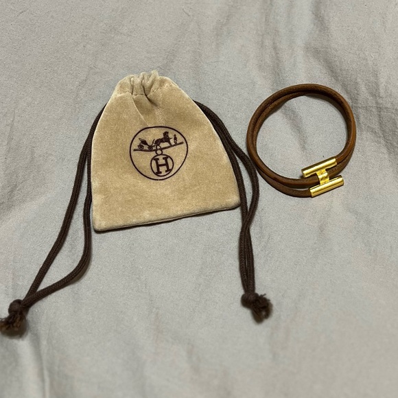 Hermes Wrap Around Leather Bracelet - Picture 2 of 8